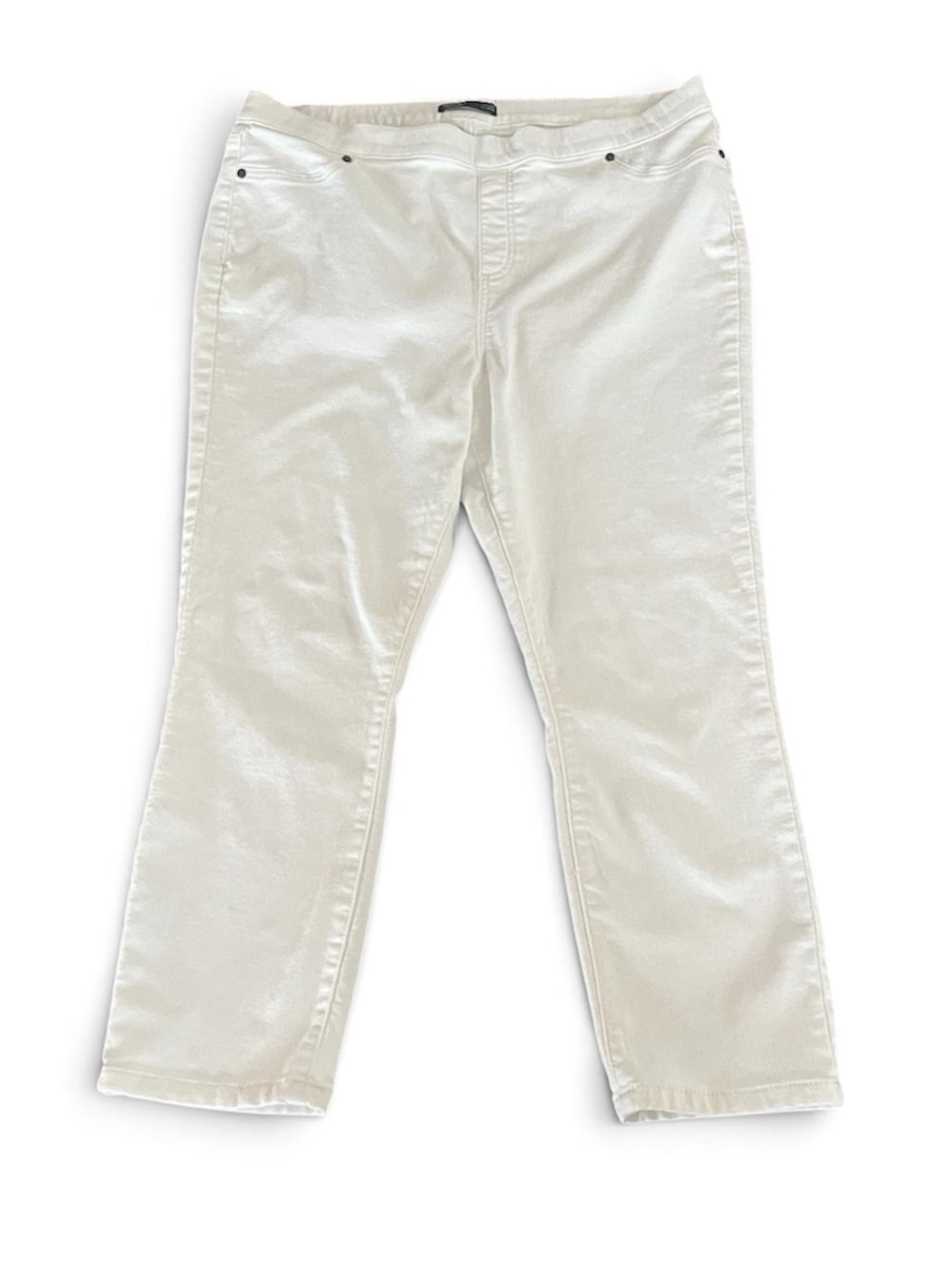 Simply Vera Vera Wang White Stretch Capri Legging Pants Women’s XL Pull-On